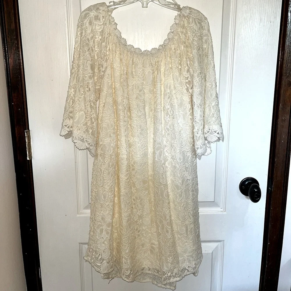 Altar’d State Lace Off-white Dress - Picture 2 of 8